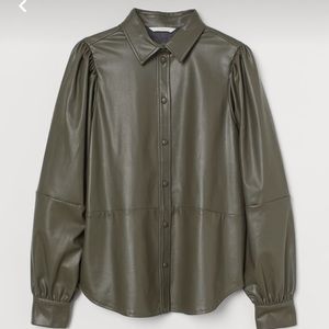Faux Leather Shirt
